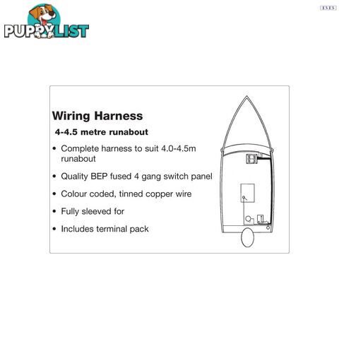 4-4.5 Metre Runabout Wiring Harness