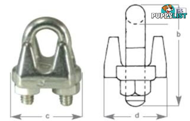 S/S Wire Rope Grip suits wire 3mm