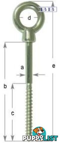 Eye Head Lag Screw - 6mm