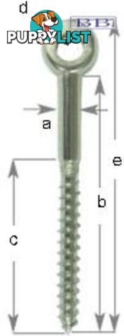 Eye Head Lag Screw - 8mm