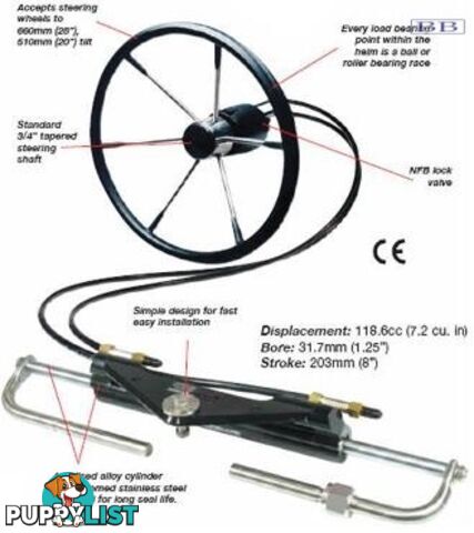 Baystar Plus boat Hydraulic Steering ram 291074 to 150HP