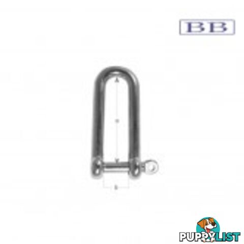 Long 'D' Shackle-Captive Pin 5mm TO 12mm