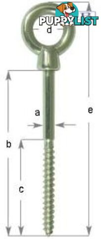 Eye Head Lag Screw - 12mm