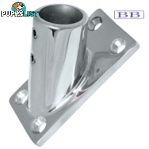 Stainless Steel Rail fittings 45 deg rectangular base