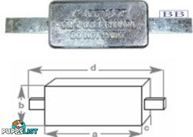 Block Anode with Strap 2.2kg