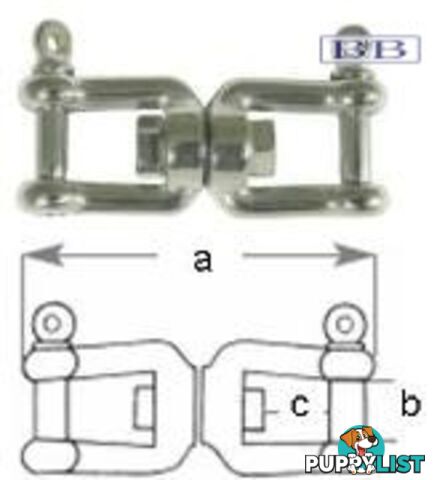 Fork & Fork Swivel 12mm