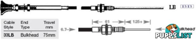 33LB Control Cable - 3.50m