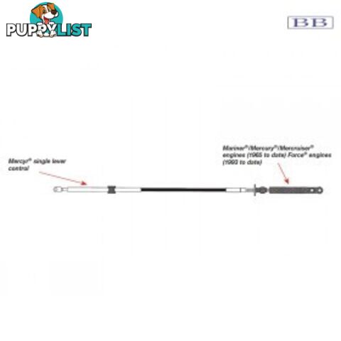 Mercury Mariner Force 95 to date Control Cable  CCX179 XTREME