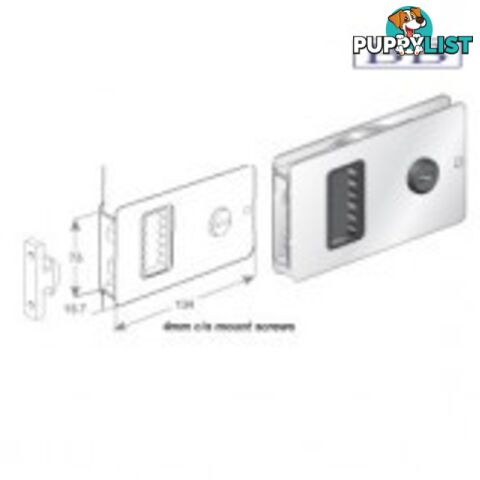 Flush Sliding / BiFold Door Locks - Clear Alloy