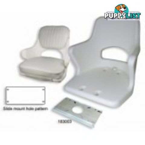 Boat seat Commodore Moulded boat Seat Cushion Set - Grey