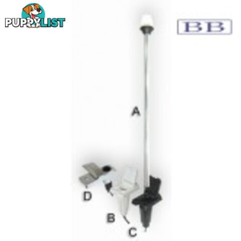 Pole Light Base PVC Black