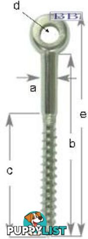 Eye Head Lag Screw - 6mm