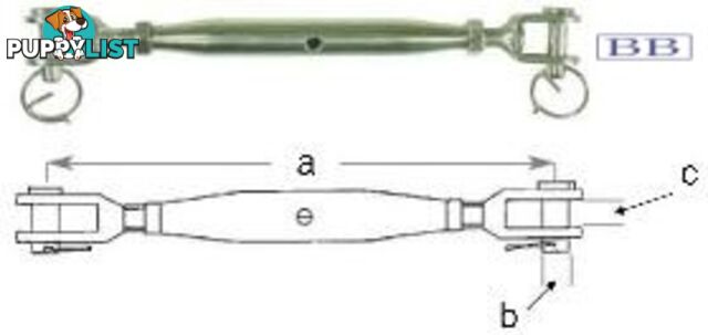 Turnbuckle Fork - Fork M16