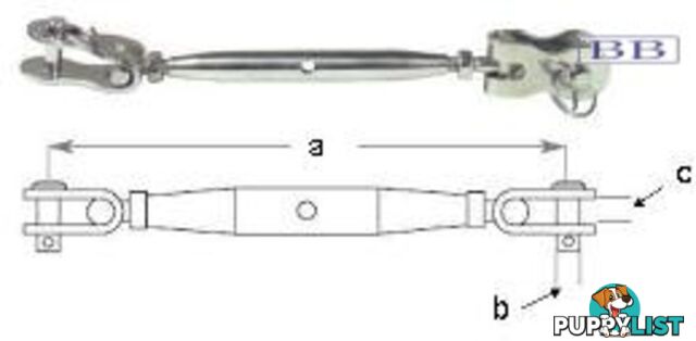 Turnbuckle Toggle - Toggle M5 Thread