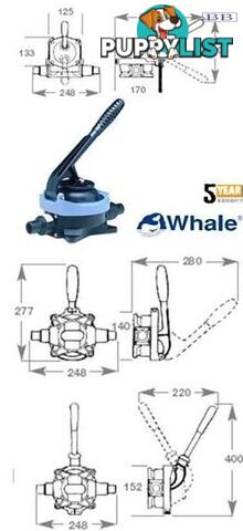 Marine Whale Gusher Urchin Removable Handle Pumps