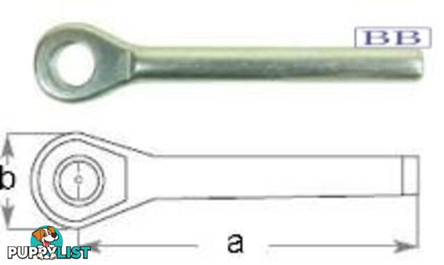 Swage Eye Terminal to suit 5.0mm (3/16") wire