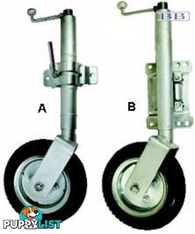 Jockey wheel heavy duty solid wheel swivel mount