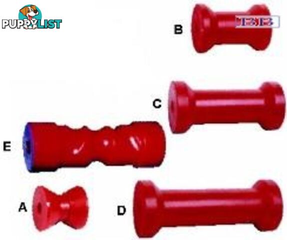 Boat Rollers Poly Red Rollers