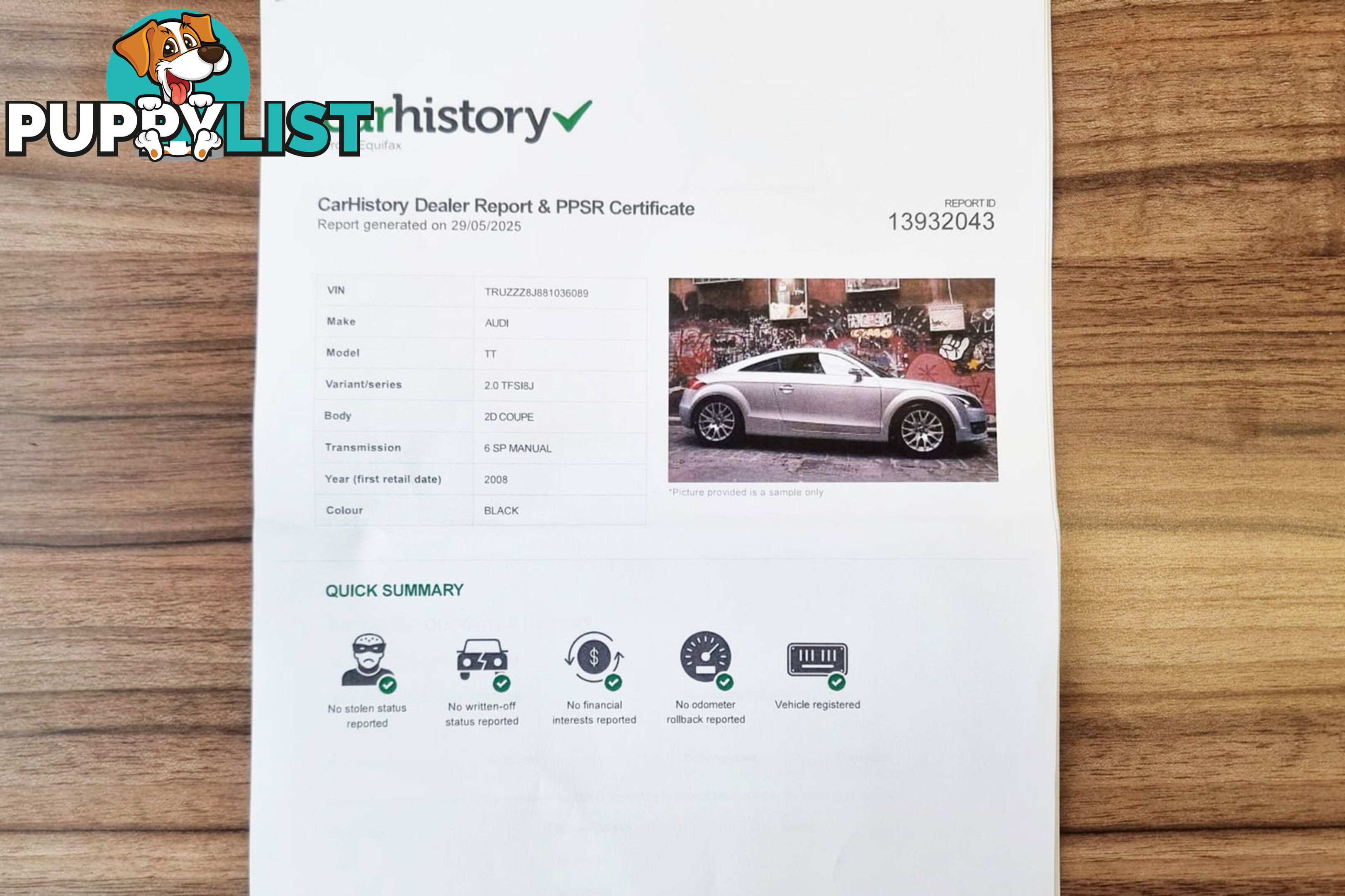 2008 Audi TT 2.0 TFSI 8J
