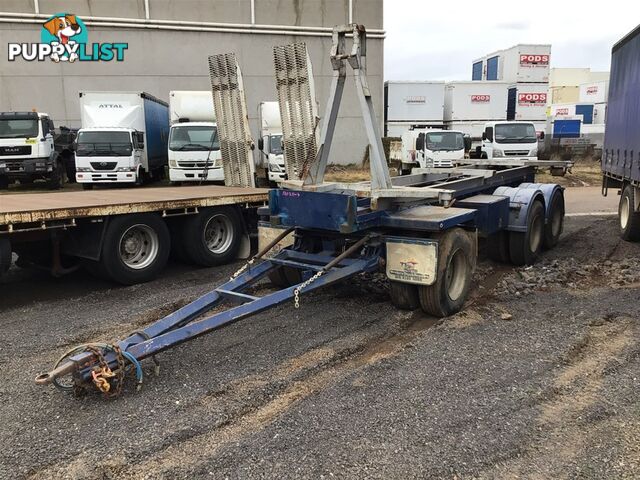 1987 Hamlex Triaxle Hook Bin Trailer