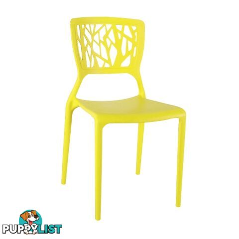 STEPHANIE CHAIR IN YELLOW. STACKABLE PPE CAFE/SHOP CHAIR