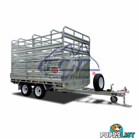 12x7 FLAT-TOP LIVESTOCK/CATTLE TRAILER FOR SALE ATM 3500KG WITH Side Rails And Ramps