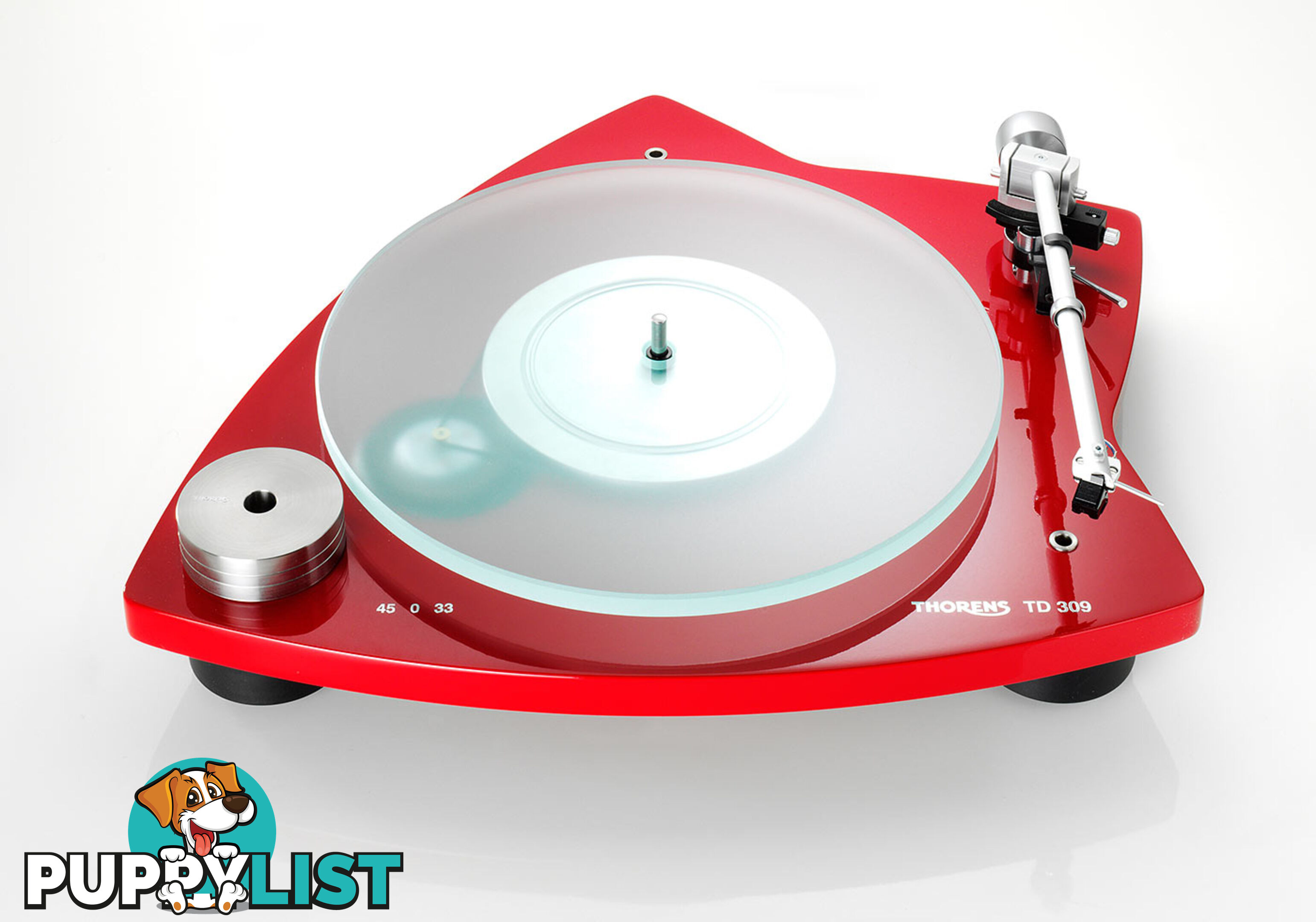 Thorens TD-309 turntable in gloss red, ex-display clearance!