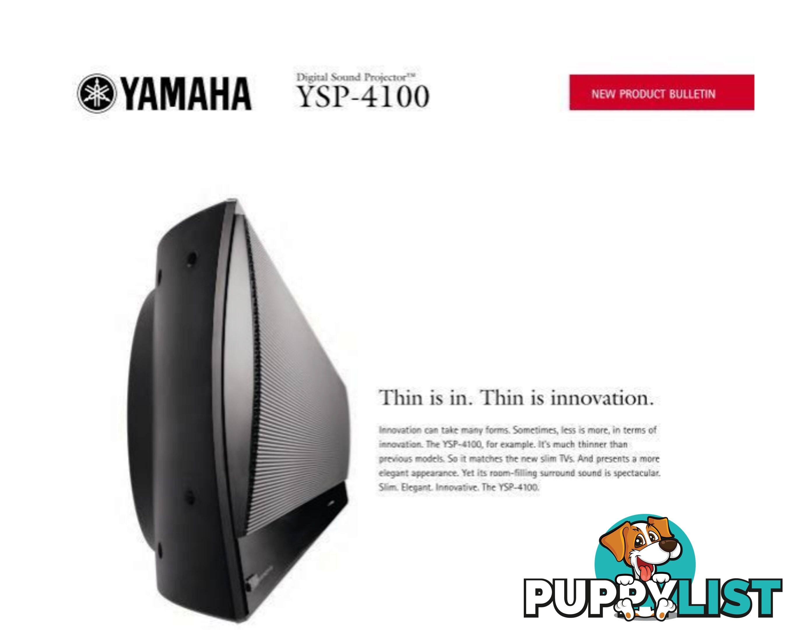 Yamaha YSP-4100 TV Sound Bar, amazing quality at a great deal!