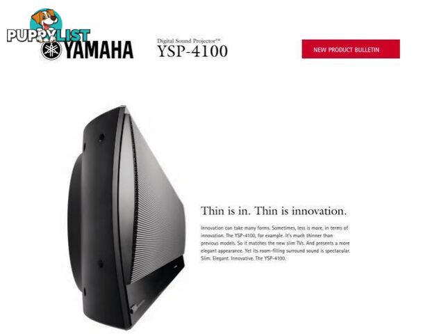 Yamaha YSP-4100 TV Sound Bar, amazing quality at a great deal!