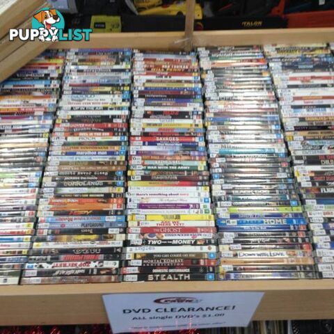 all single dvds are $1 each