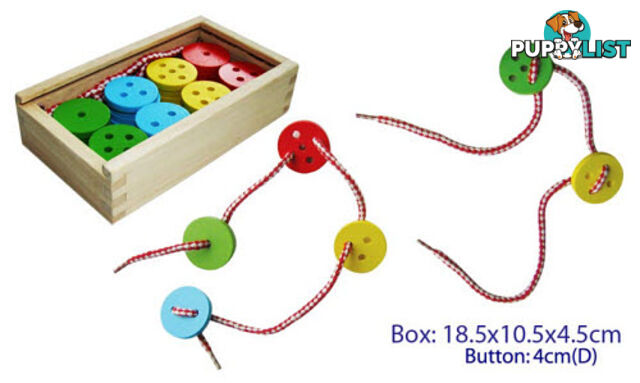 Lacing Buttons 40pc w/2 laces - AETL9446