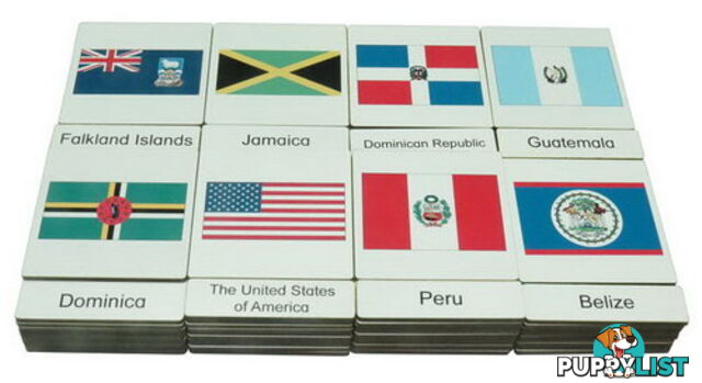 Classification 3 Part Timber Cards - USA Flags - A406417