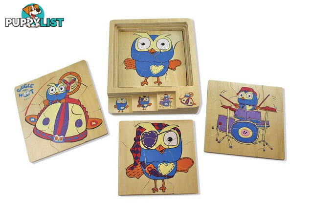 Discoveroo - Hoot 4 in 1 Layer Puzzle - ETB0019