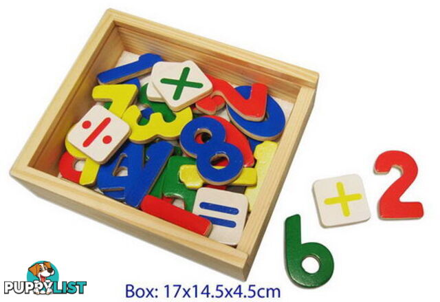 Magnetic Numbers Wood in Box - ETL1484