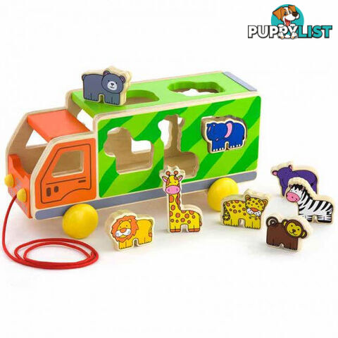 Pull Along Animal Truck 9 pcs - ETL0344