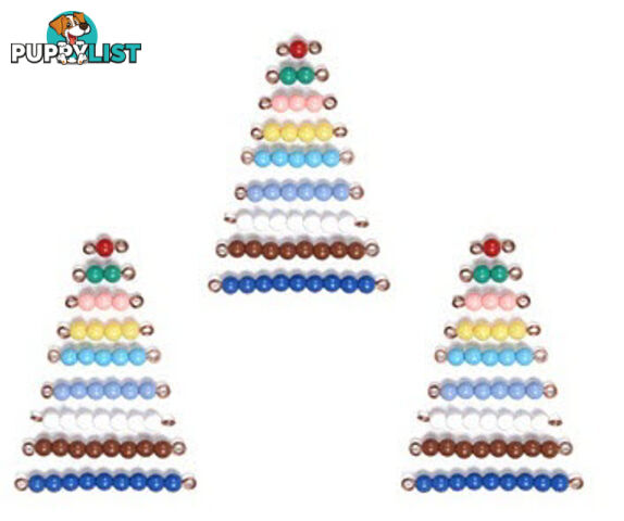 Bead Stair Bars 1-9 Coloured Individual Beads (3 Sets) - MA046-3