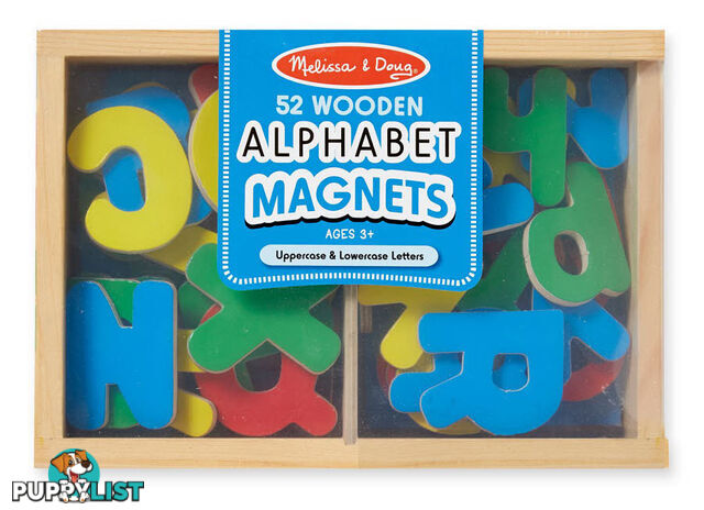 M&D - Alphabet Magnets In A Box Upper/Lower Wood - ETM0448