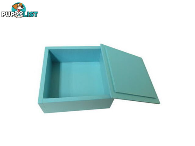 Wooden Language Box with Lid - Blue - LA45720