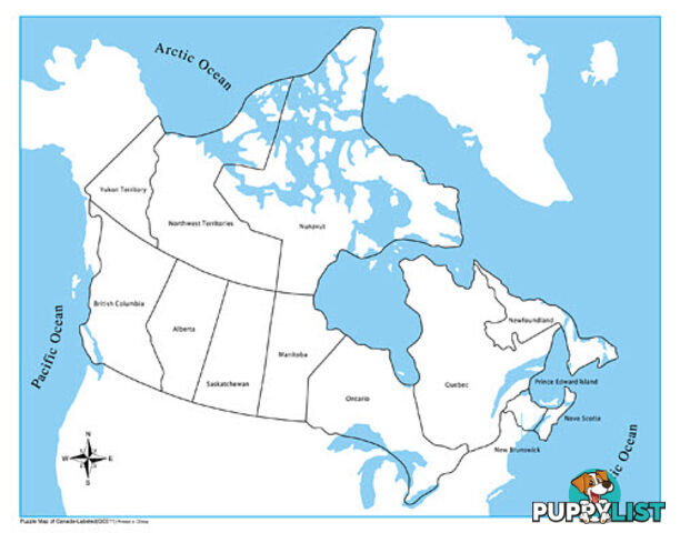 Control Map Labelled - Canada - GE011-1