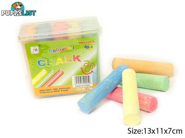 Coloured Jumbo Chalk 15pc Bucket - ETL0640