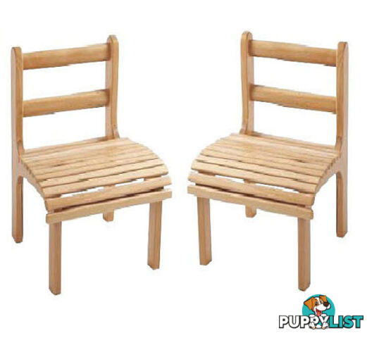 Chair Slatted Beech Wood, Child Size (Set of 2 Chairs) - FT49140