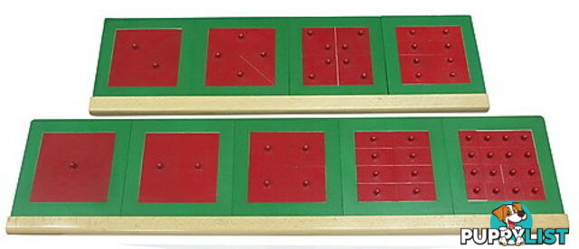 Metal Fraction Squares (Green & Red) - MA40400.310400