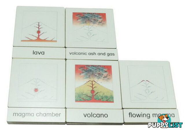 Classification 3 Part Timber Cards - Volcanos - LA46409