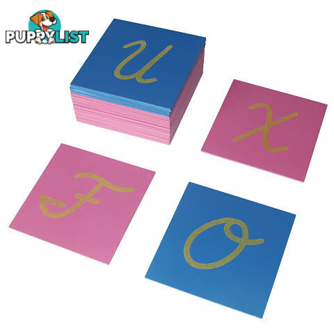 Sandpaper Letters Capital Cursive Tiles - LA007