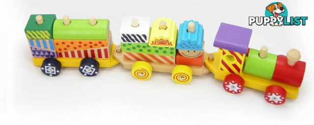 Colourful Wooden Block Train - ETE0177