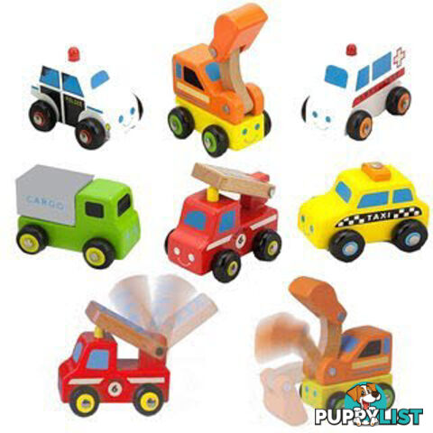 Wooden Mini Vehicle 6pc Set - ETL9621