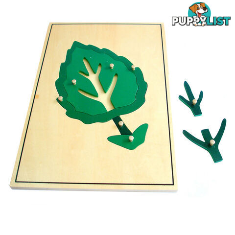 Large Leaf Puzzle with Wooden Knobs - BO50270-1