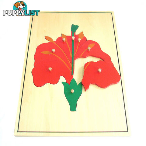 Large Flower Puzzle with Wooden Knobs - BO50270-2