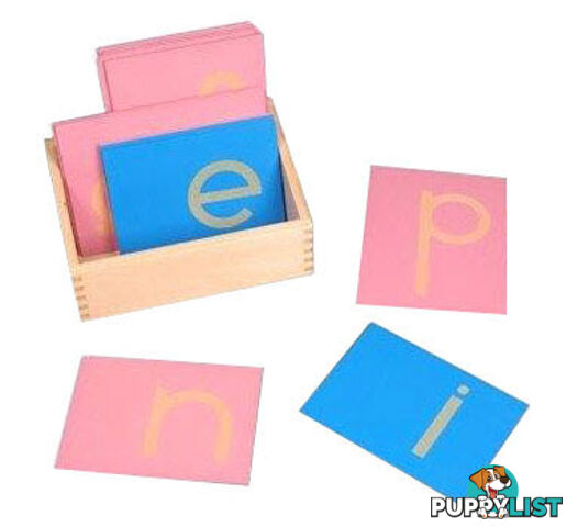 Sandpaper Letters - Lower Case Print - Blue V Pink C - LA001-1