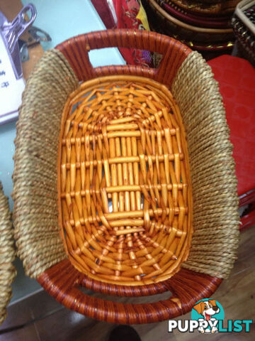 Wicker Basket with Handles (Oval) - PR1071